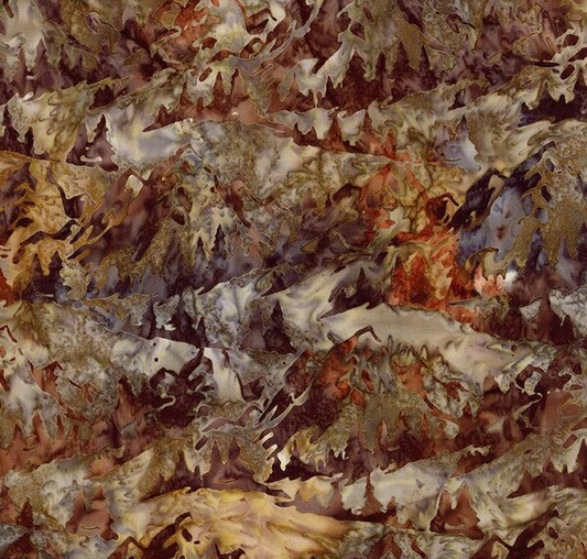 Batiks Hand Dyes Places You'll Go Mocha Chestnut Yardage