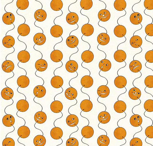 Costume Maker's Act II Jack-O-Lantern Balloons White Yardage