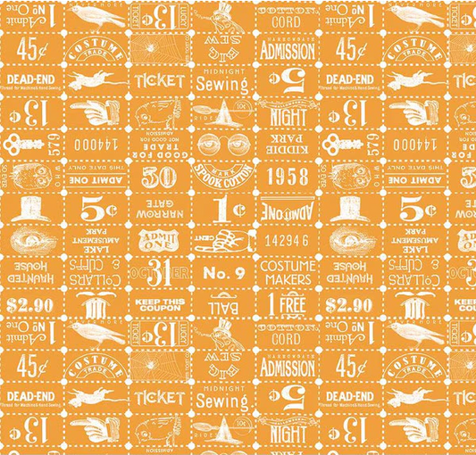 Costume Maker's Act II Ticket Grid Orange Yardage