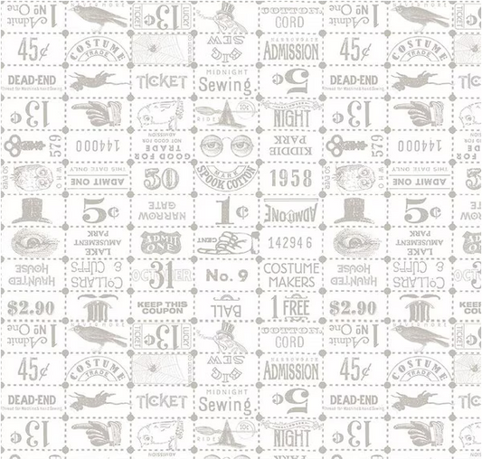 Costume Maker's Act II Ticket Grid White Yardage