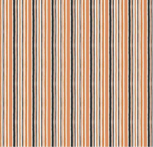 Trick or Treat Stripes Orange Yardage