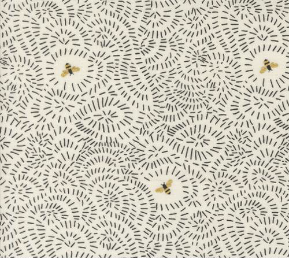 Bee Garden Twists and Turns Metallic Porcelain Yardage