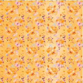 Glorious Garden Roses Orange Yardage