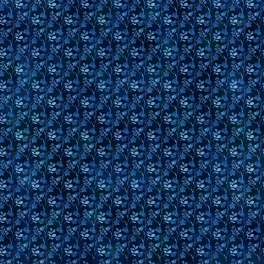Glorious Garden Vine Blue Yardage