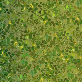 Glorious Garden Leaf Ombre Green Yardage