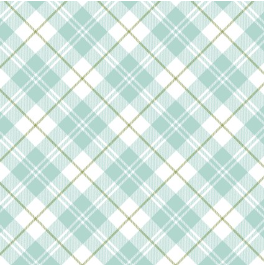 Young of the Year Plaid Blue Powder Yardage