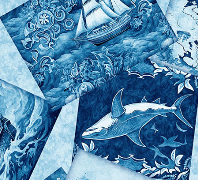 OCEAN BLUES 2600 30856 B 15O Yardage