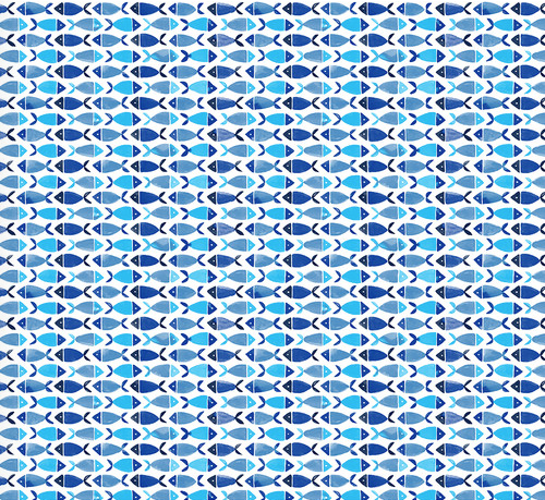 POLAR SEAS Fish School - White Yardage