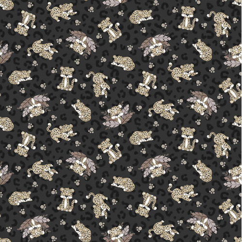 BIG KITTIES 1629-99 Black Yardage