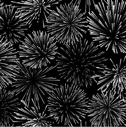 Let's Glow Crazy 3949G-99 Black Yardage