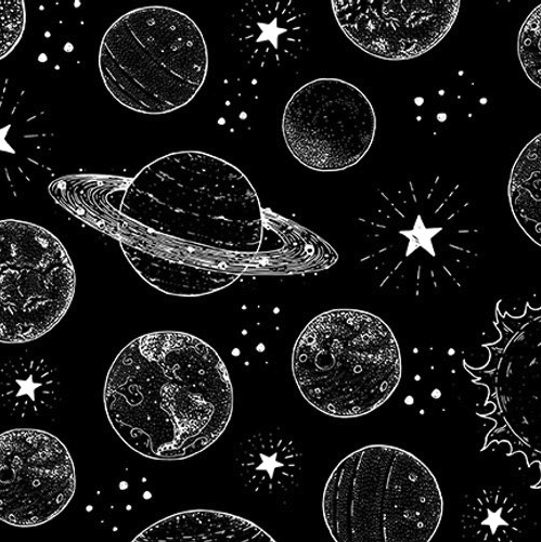 Let's Glow Crazy 3952G-99 Black Yardage