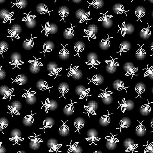 Let's Glow Crazy 3960G-99 Black Yardage