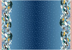 Retro Road Trip ROAD TRIP BORDER - 19" REPEAT DCX12090-DUSK-D yardage