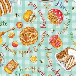 Meant to Bee HONEY RECIPES DDC12000-MINT-D yardage
