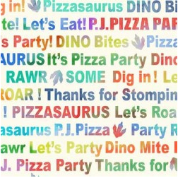 Dino Pizza Party PIZZA PARTY SPIRIT DCX12198-CREM-D yardage