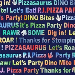 Dino Pizza Party PIZZA PARTY SPIRIT DCX12198-NAVY-D yardage