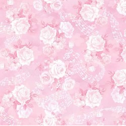 Spring Songs Flower Fairies SOFT ROSES DDC12246-PINK-D yardage
