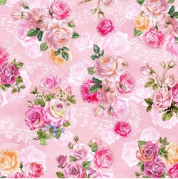 Spring Songs Flower Fairies SPRING SONGS FAIRY ROSES DDC12245-PINK-D yardage
