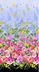 Flower Splendor FLOWER SPLENDOR BORDER DCX10535-BLUE-D yardage