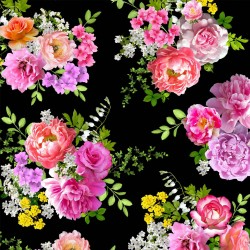 Flower Splendor FLOWER SPLENDOR BOUQUET DCX10527-BLAC-D yardage
