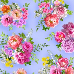 Flower Splendor FLOWER SPLENDOR BOUQUET DCX10527-BLUE-D yardage
