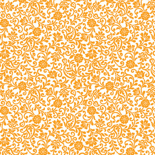 Gratitude and Grace First Flower Orange 170882215 Fabric