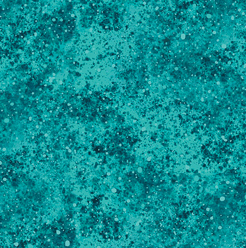 On Dragonfly Wings Spatter Texture Turquoise Fabric