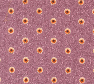 Pumpkin Spice Gatherings Flowering Blooms Mulberry Fabric