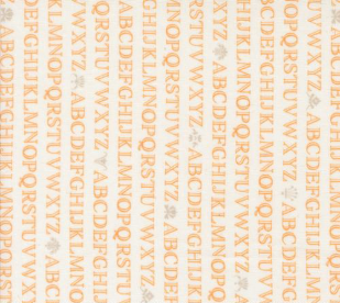 Agatha Road Alphabet Text and Words Strip Ghost Pumpkin Fabric