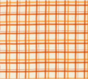 I Love Fall Most of All Checks and Plaids Light Pumpkin Fabric