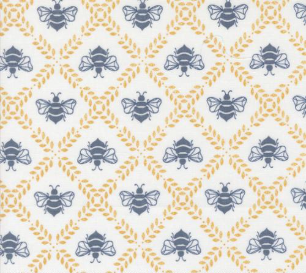 Sun Drenched Gathering Honey Novelty Bees Cloud Fabric