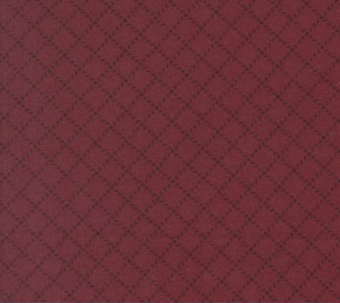 Prairie Gatherings Flannels Stitched Grid Blenders Merlot Fabric