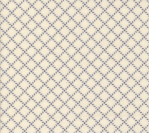 Prairie Gatherings Flannels Stitched Grid Blenders Porcelain Indigo Fabric