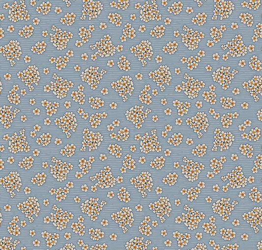 Honey Locust Hydrangeas Sky Fabric
