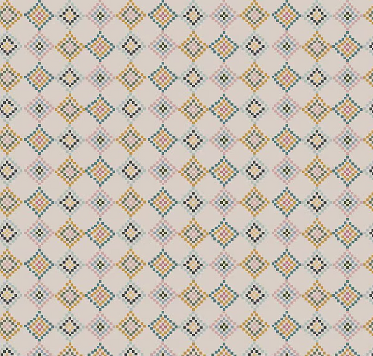 Honey Locust Patchwork Linen Fabric
