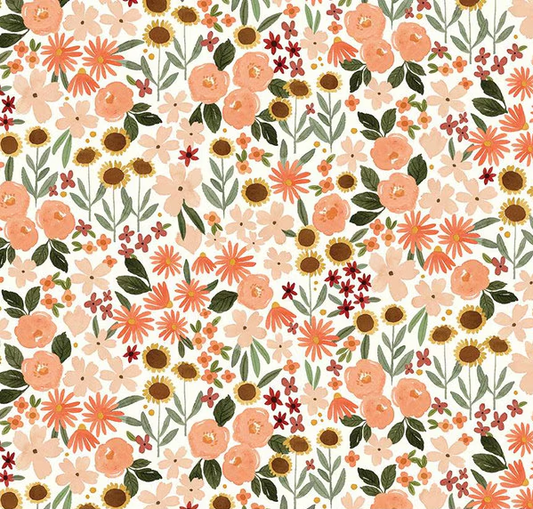 Happy Fall Days Autumn Fields Cloud Fabric