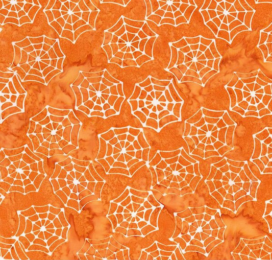 Expressions Batiks Fright This Way Tangerine Fabric