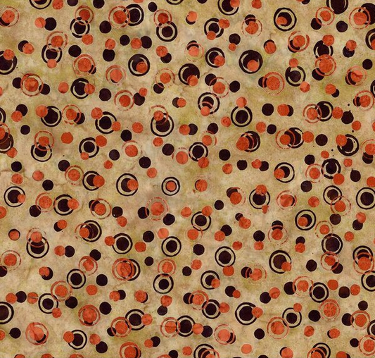 Expressions Batiks Fright This Way Ginger Syrup Fabric