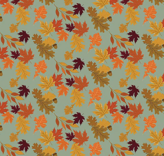 The Awe of Autumn Leaves Hazy Fabric