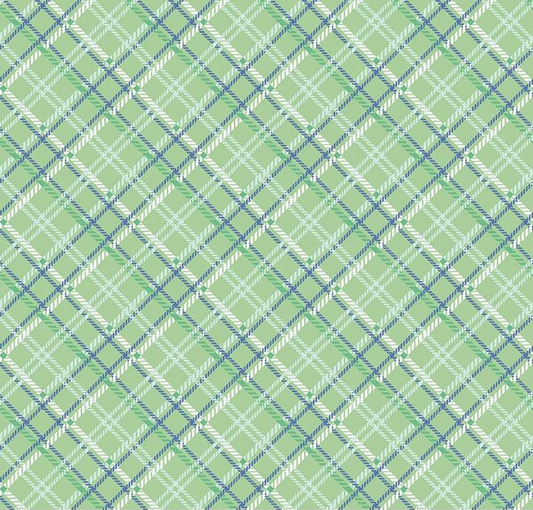 Simple Pleasures Plaid Sage Fabric