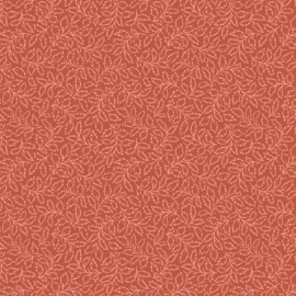 Rustle Tiny Leaves Orange Fabric