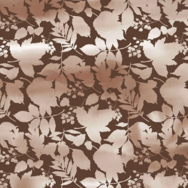 Rustle Watercolor Leaves Brown Fabric