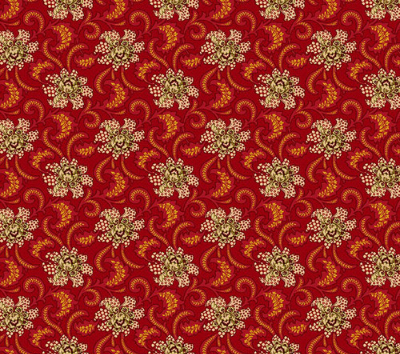 Baubles & Balsam Holiday Foulard Cranberry Fabric