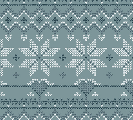 Cozy Cubs SNOW STRIPE TEAL Fabric