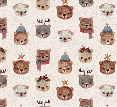 Cozy Cubs BEARS TAUPE Fabric