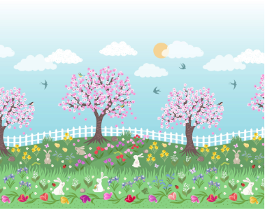 Small Things... Country Garden Border Print Multi Fabric