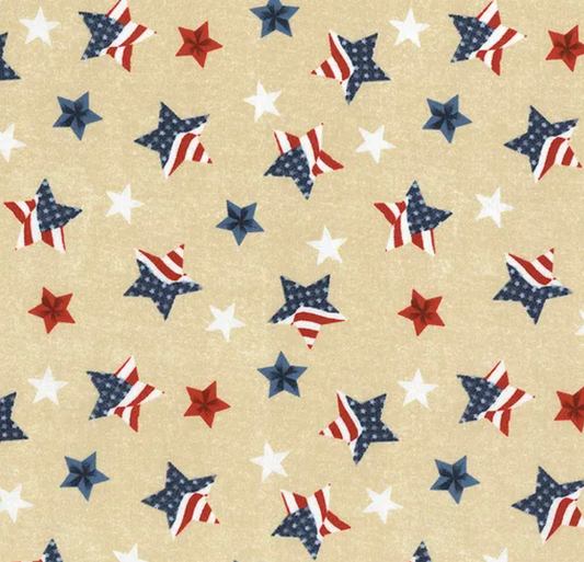 Stars of Valor Star Toss Cream Fabric