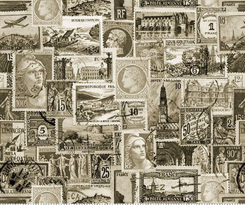 Paris Nights 4111-38 Sepia Fabric