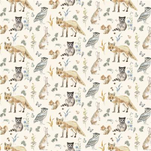 Wildwood Digital Animals Y4371-57 Cream Fabric