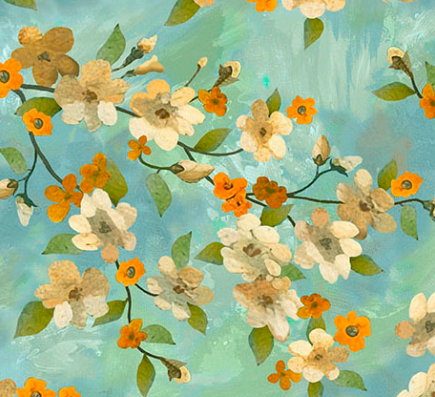 LIGHT OF THE WORLD 2600 31246 QB 15O AQUA Fabric